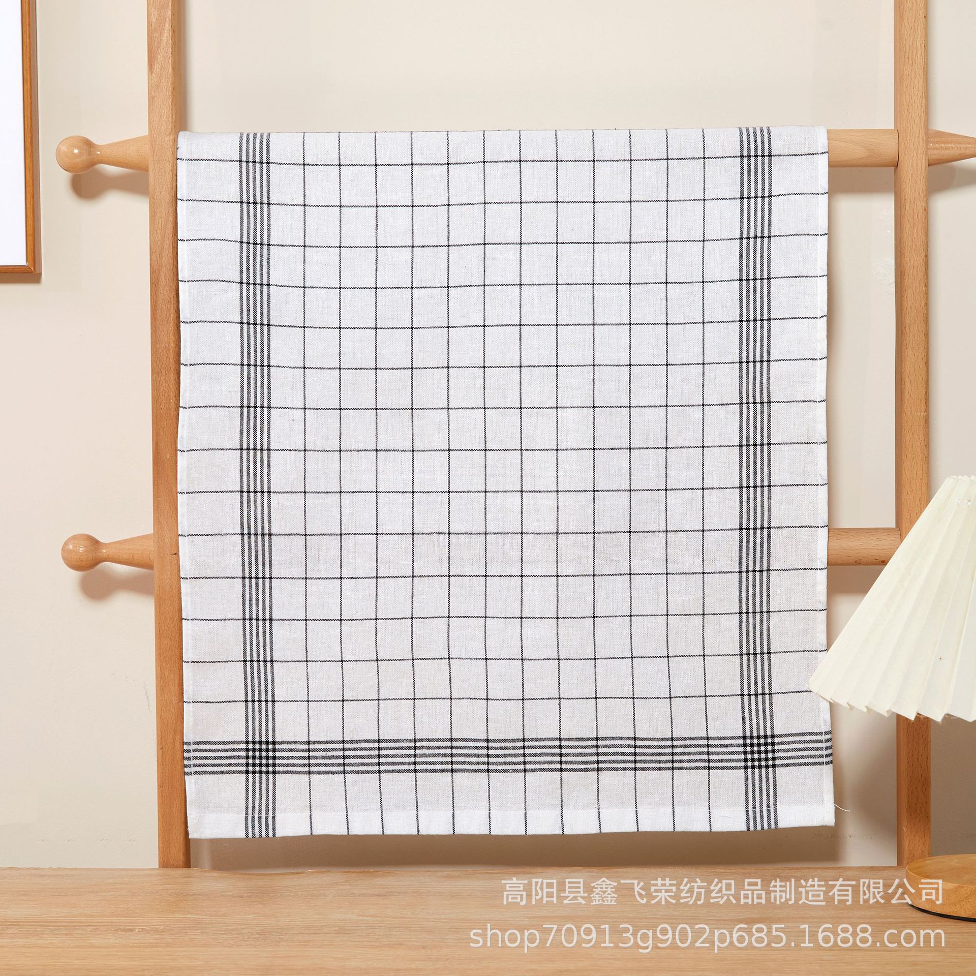Cross-border label shipping marks selling in stock European and American classic yarn-dyed plaid tea towel kitchen dishcloth