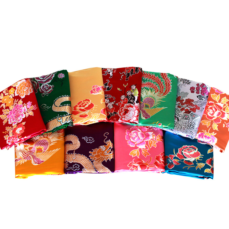 Hangzhou Silk Quilt Soft Satin Wedding Satin Quilt Wedding Colorful Brocade Quilt Face Hundred Zi Figure