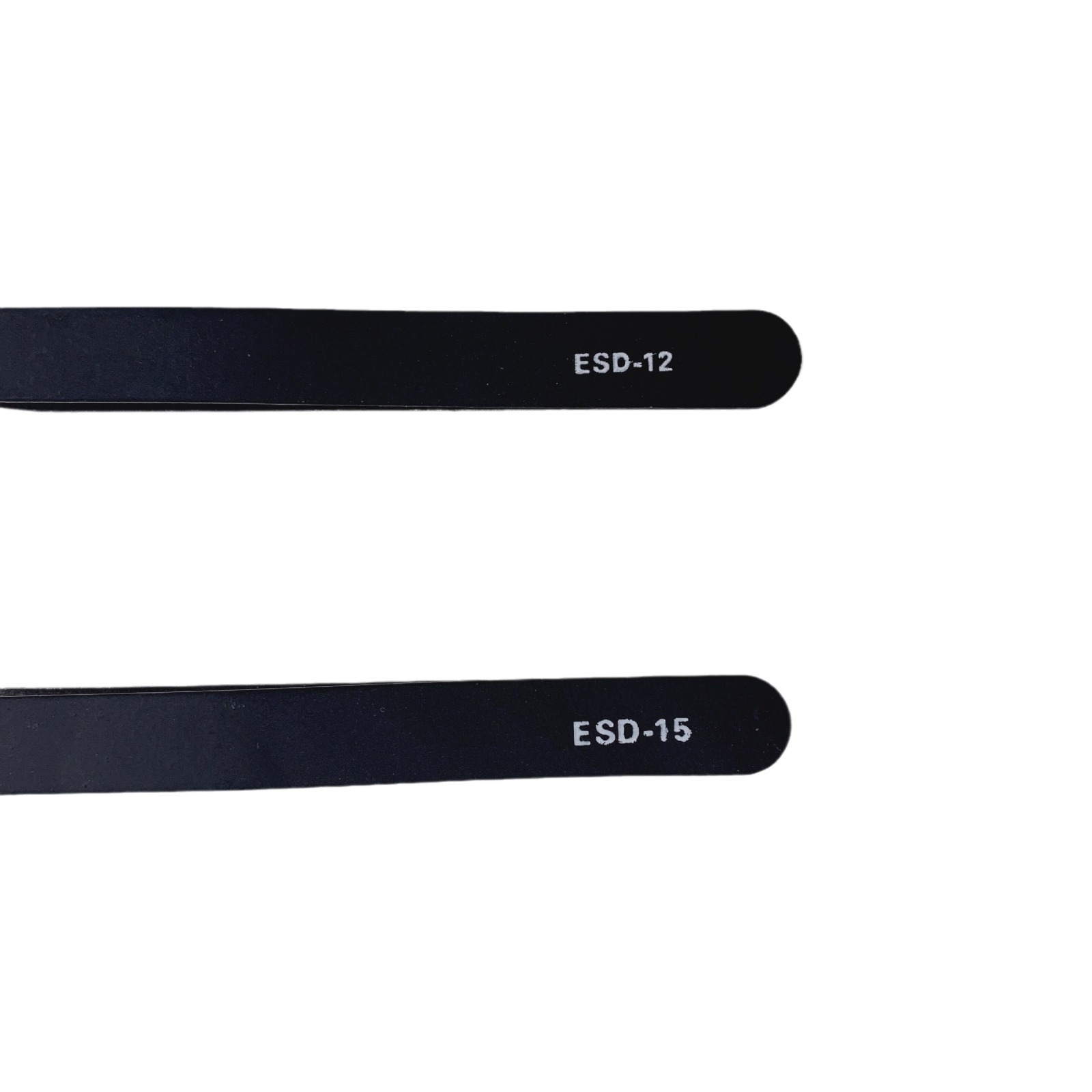 Black ESD tweezers multi-use anti-magnetic stainless steel precision straight tweezers pointed elbow tweezers disassembling machine tool clip