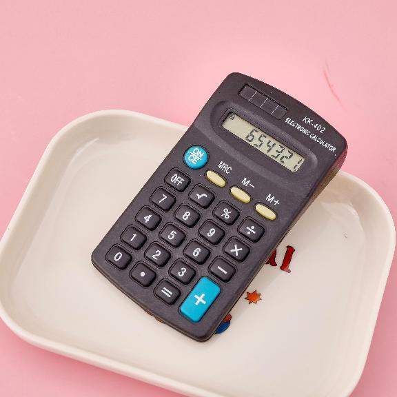 Mini Portable Calculator 402 Student Calculator 8-Bit Electronic Computer Portable Multi-Function