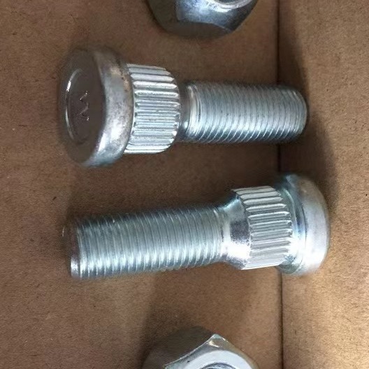 Surface White Zinc Plated American Wheel Hub Bolt Nut with 5 Levels 60 Degrees Taper 7/16-20UNF