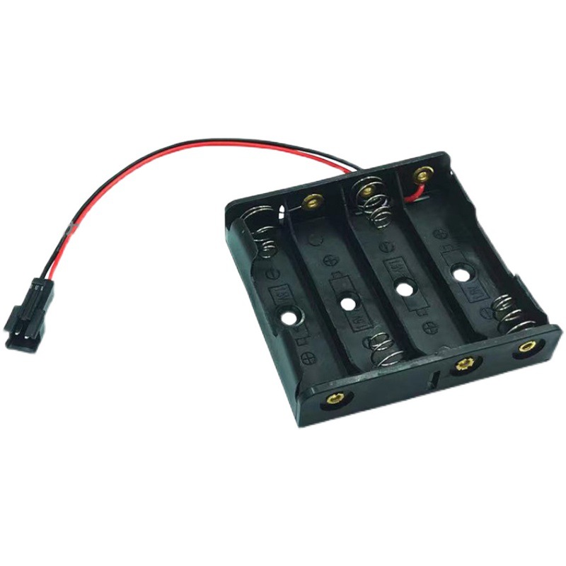No. 5 4 battery box with SM-2P terminal plug wire 6V mobile power box access control smart lock AA battery holder