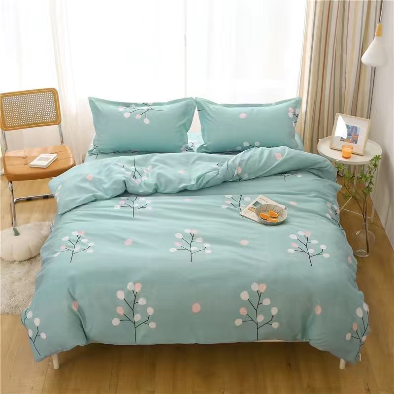 Autumn and Winter Duvet Cover Single Piece Skin-Friendly Quilt Cover Student Four-Piece Set Single/Double Dormitory 150X200 Single Brushed Fabric