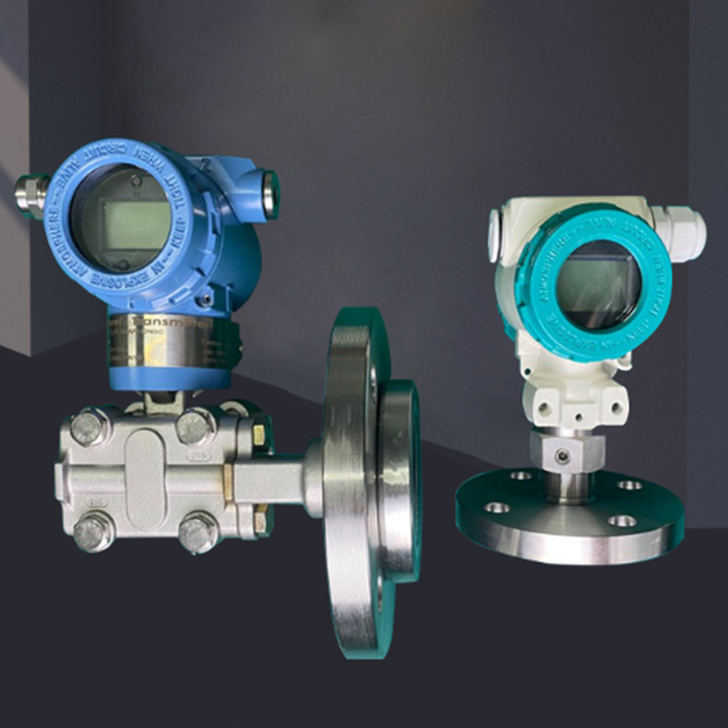 Single Flange Liquid Level Transmitter Double Flange Liquid Level Meter 316L Stainless Steel Diaphragm Flange Installation Diaphragm Intelligent