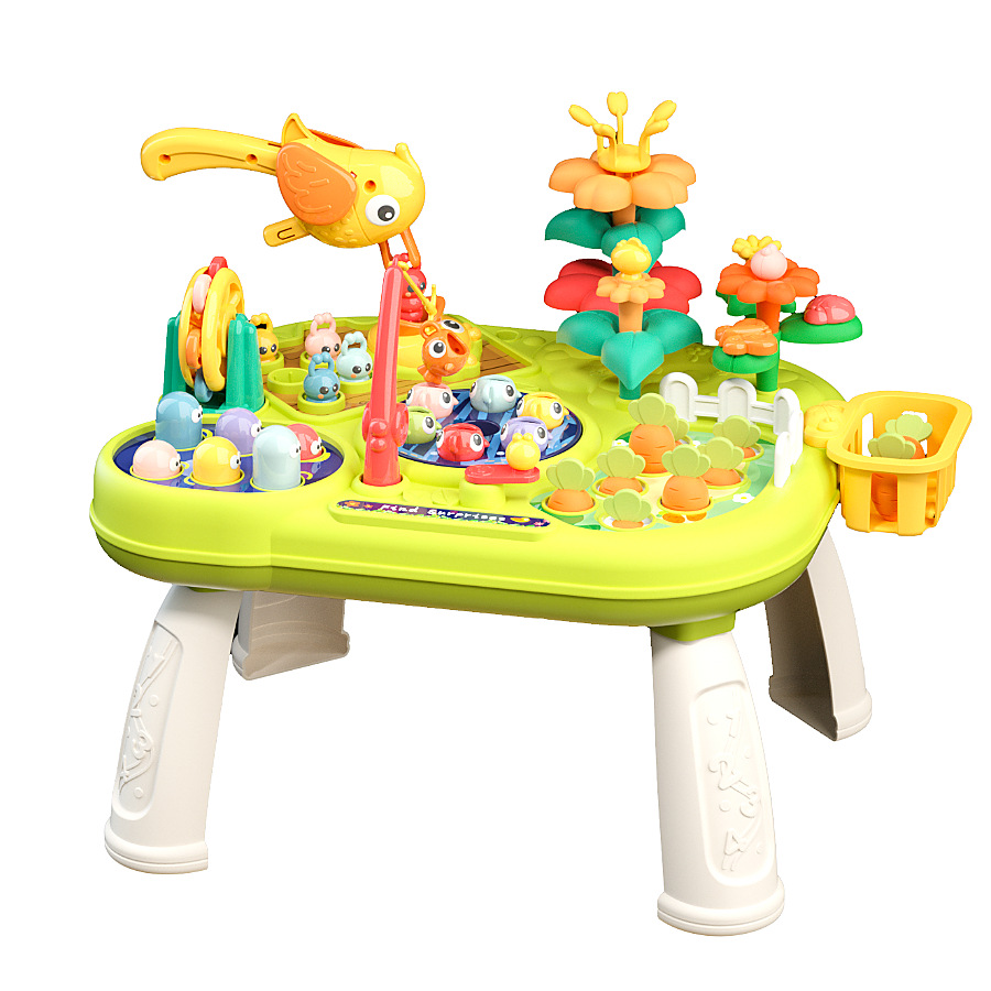 Early Education Game Table Fishing Hamster Toy Table Children's Multifunctional Educational Baby Learning Table Baby Girl
