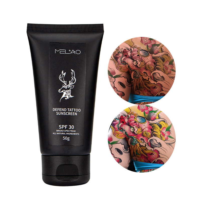 Cross-border MELAO tattoo sunscreen wholesale tattoo moisturizing mild lock color tattoo care lotion in stock