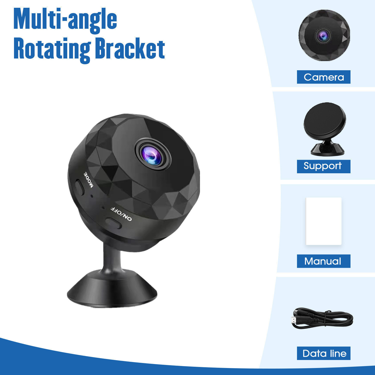 Cross-border factory wholesale diamond w10 camera installation-free name plug-in remote HD smart camera