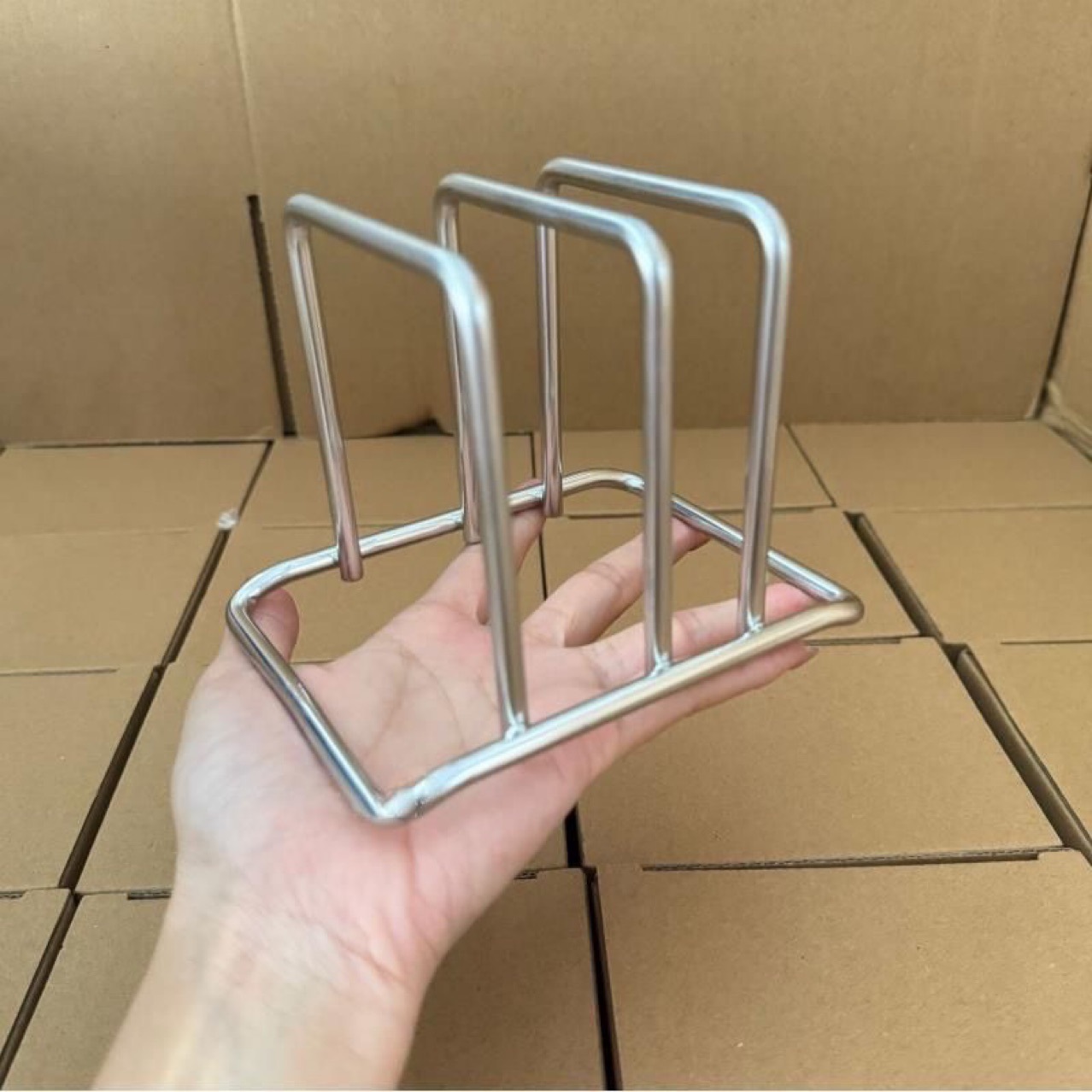 Kitchen Storage Rack for Cutting Boards, Stainless Steel Chopping Board, Cabinet for Storing Pot Lids, Countertop Cutting Board Holder