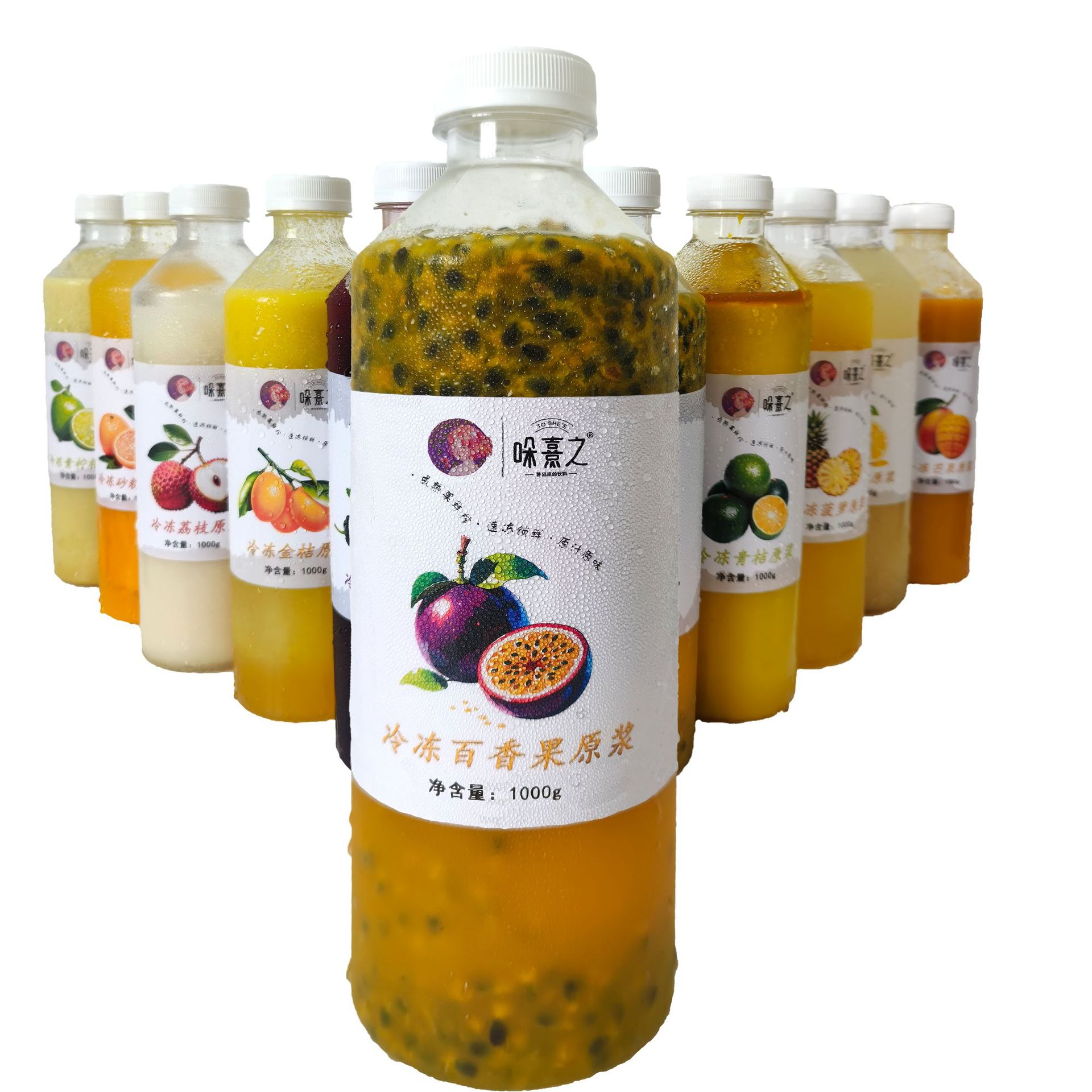 Fresh passion fruit juice passion fruit puree frozen Guangxi origin without adding Taiwan farmers red fruit milk tea shop