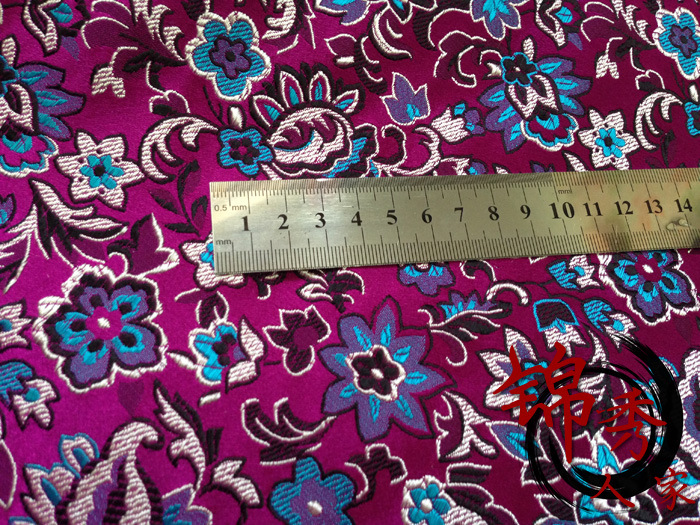 Brocade Fabric Silk Satin Ancient Costume Hanfu COS Costume Tang Suit Cheongsam Fabric Open Mouth Smile Small Flower