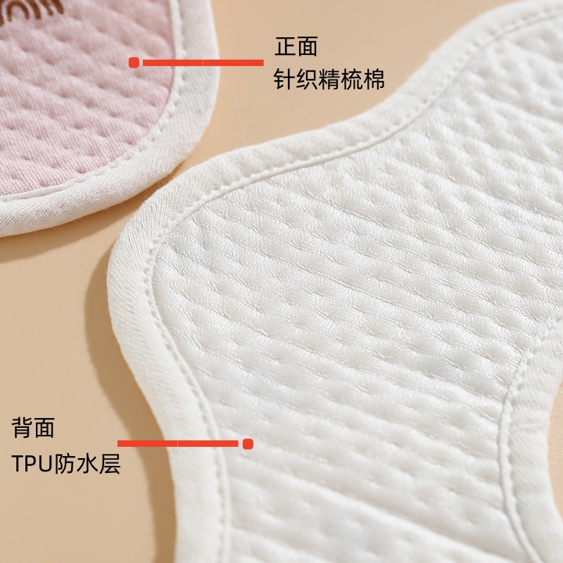 Class A newborn baby saliva towel cotton waterproof knitted petal bib bib double hidden buckle soft absorbent