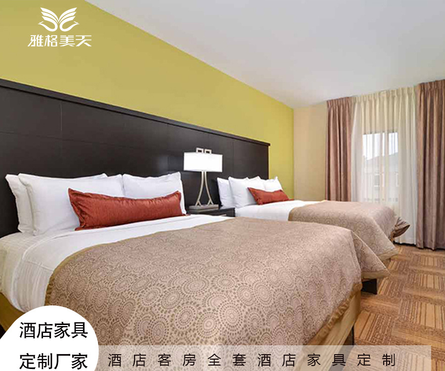 Hotel Solid Wood Furniture Customization, Complete Set of Furniture Customization, Hotel Furniture, Large Bed, Guest Room Customization, Complete Set, Sample Customization