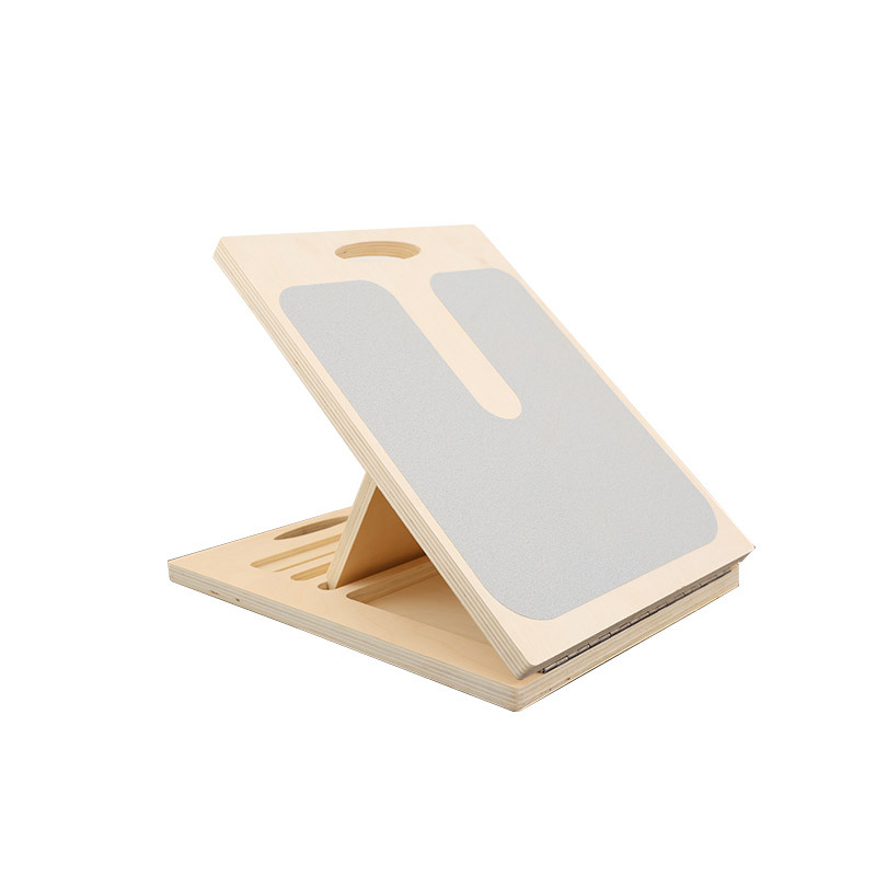 Wooden Reinforcement Board Oblique Pedal Fitness Oblique Pedal Adjustable Achilles Tendon Calf Stretching Movement Foldable Reinforcement Board