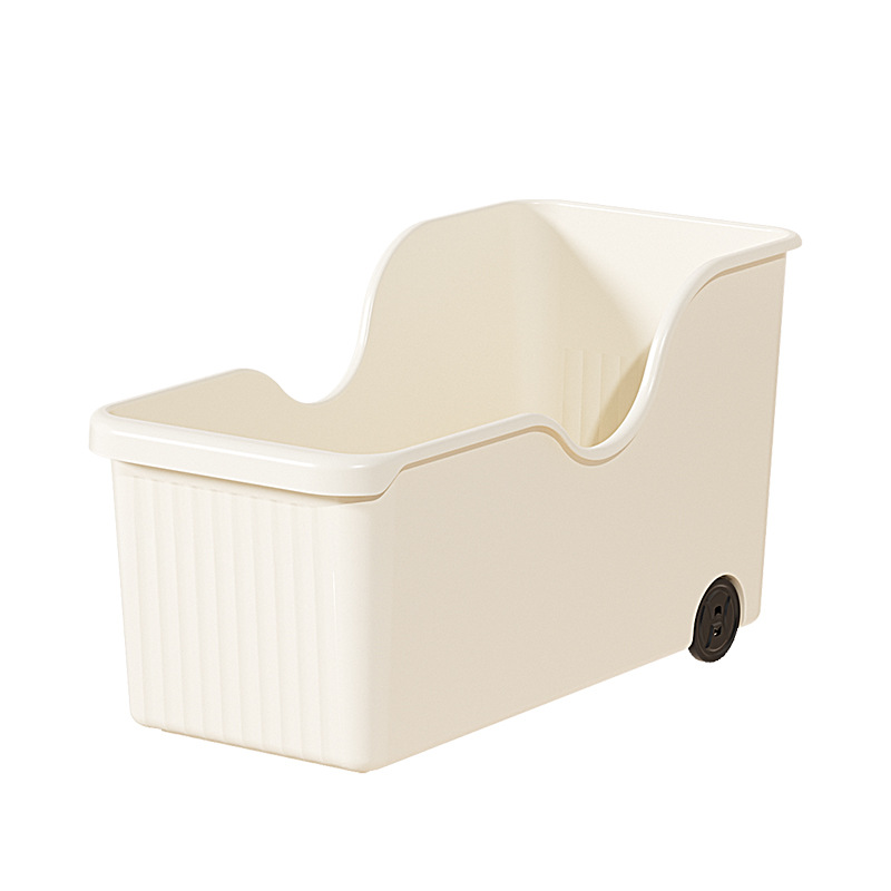 Kitchen Cabinet Storage Box with Pulleys Kitchen Utensil Lid Storage Rack Sundry Storage Basket Cabinet Storage Box