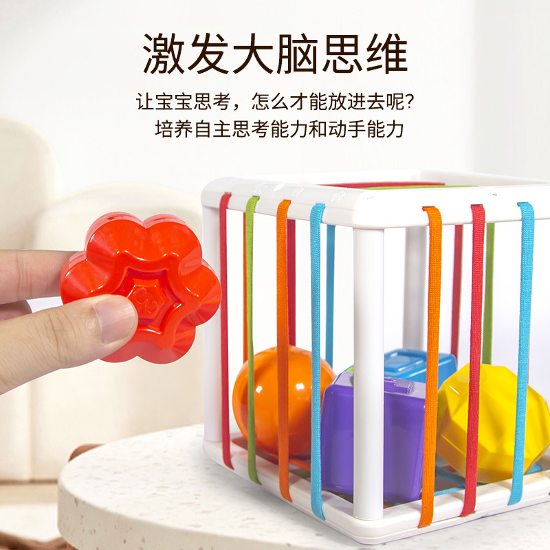 Baby plug-Le color shape classification texture ball early education fine action training Montessori sensory toys