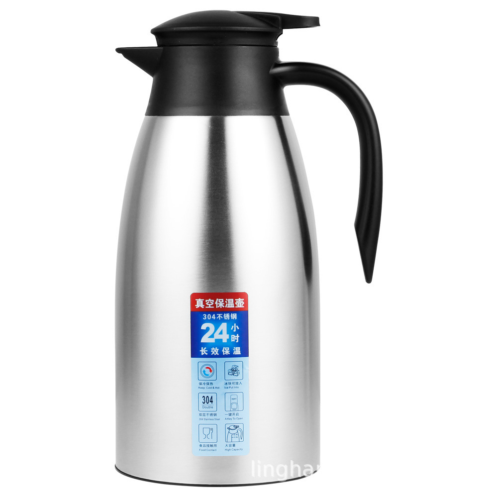 304 Stainless Steel Thermos Double-layer Vacuum Welcome Pot Household Large Capacity 2L Hot Water Bottle Gift