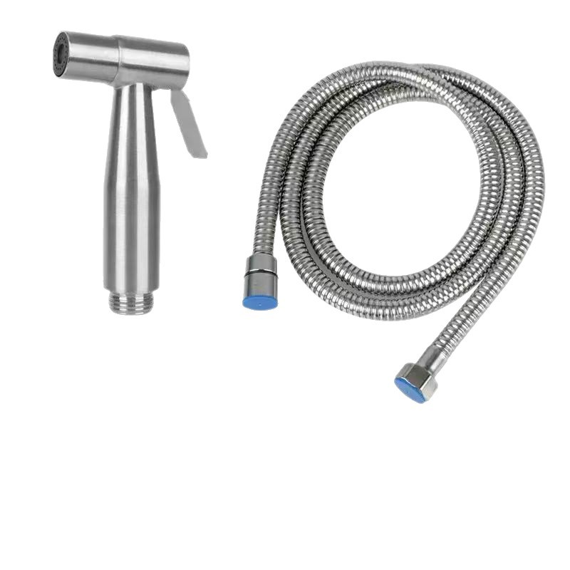 304 Stainless Steel Pressurized Shower Spray Gun Set Pressurized Flushing Bathroom Toilet Toilet High-Pressure Water Gun Universal