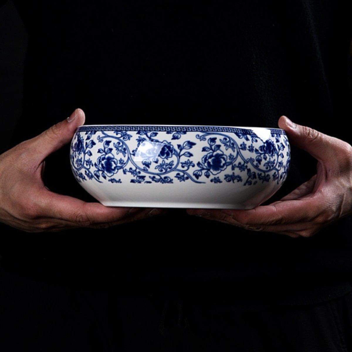 Extra Large Flower Pot Ceramic Large Flower Pot Narcissus Pot Water Lily Bowl Lotus Non-Porous Water Culture Hydroponic Succulent Container Vessel