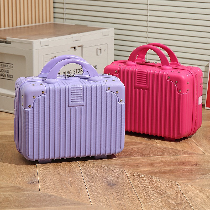 Retro Luggage Case Mini Cosmetic Case 14 Inch Small Case Accompanying Gift 16 Inch Suitcase Storage Password Locomer