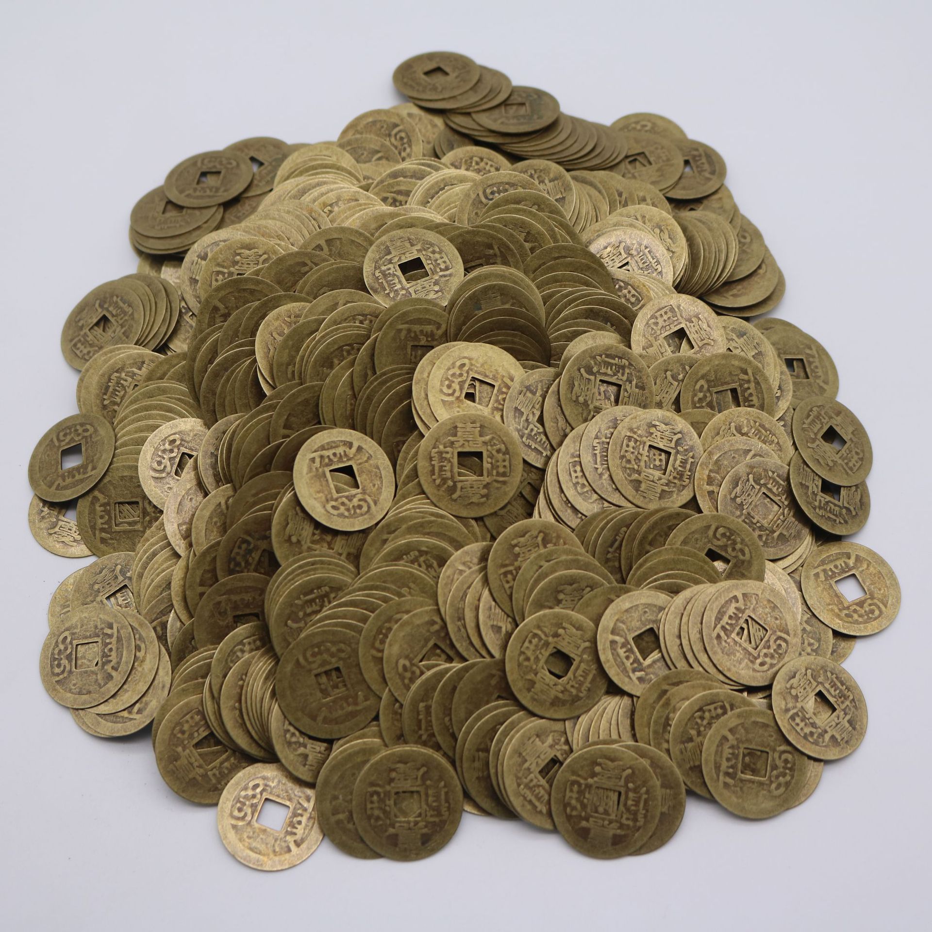 Оптовая медная монета пять императоров металл Цяньлун Шуньчжи 2.3см симуляция монеты подвески