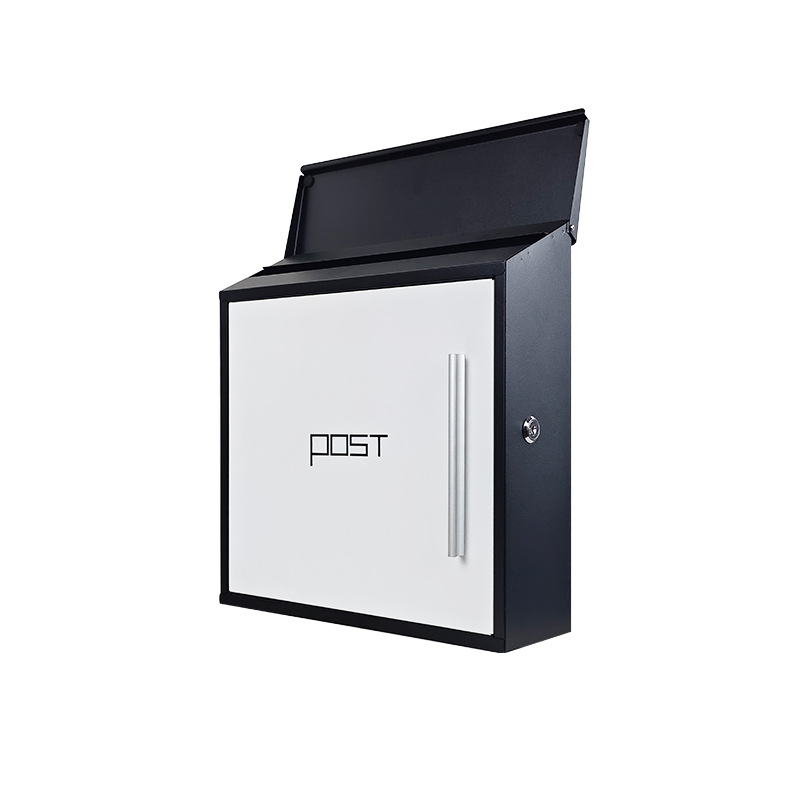 Retro Iron Mailbox with Lock, Outdoor Wall-Mounted Mailbox, Creative Opinion Box, European-Style House Mailbox