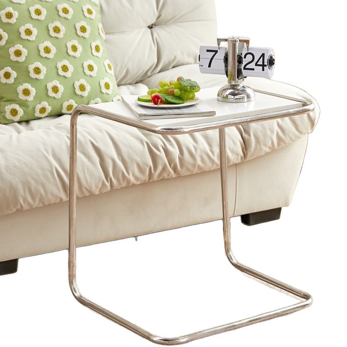 Medieval Coffee Table, Simple Tempered Glass Sofa, Side Table, Small Apartment, Light Luxury Style, Home European Style Living Room Small Table