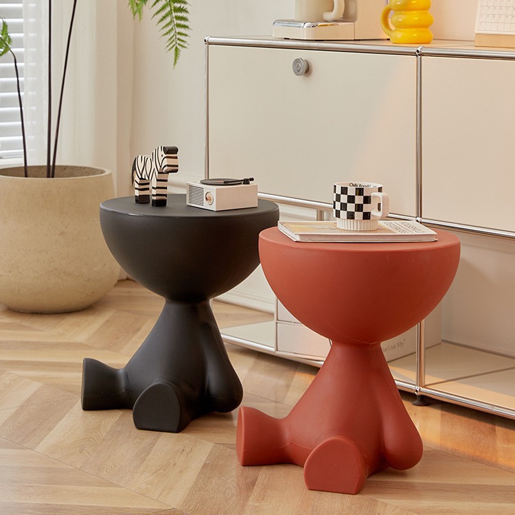 Small Flat-Top Coffee Table for Home Storage, Living Room Sofa Side Table, Small Bedroom Bedside Table, Small Round Table Corner Table