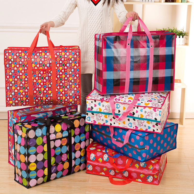 Extra Large Moving Bag, Thickeneded Woven Bag, Duffel Bag, Cartoon Oxford Cloth Waterproof Cosmetics Bag, Snakeskin Bag, Jikai