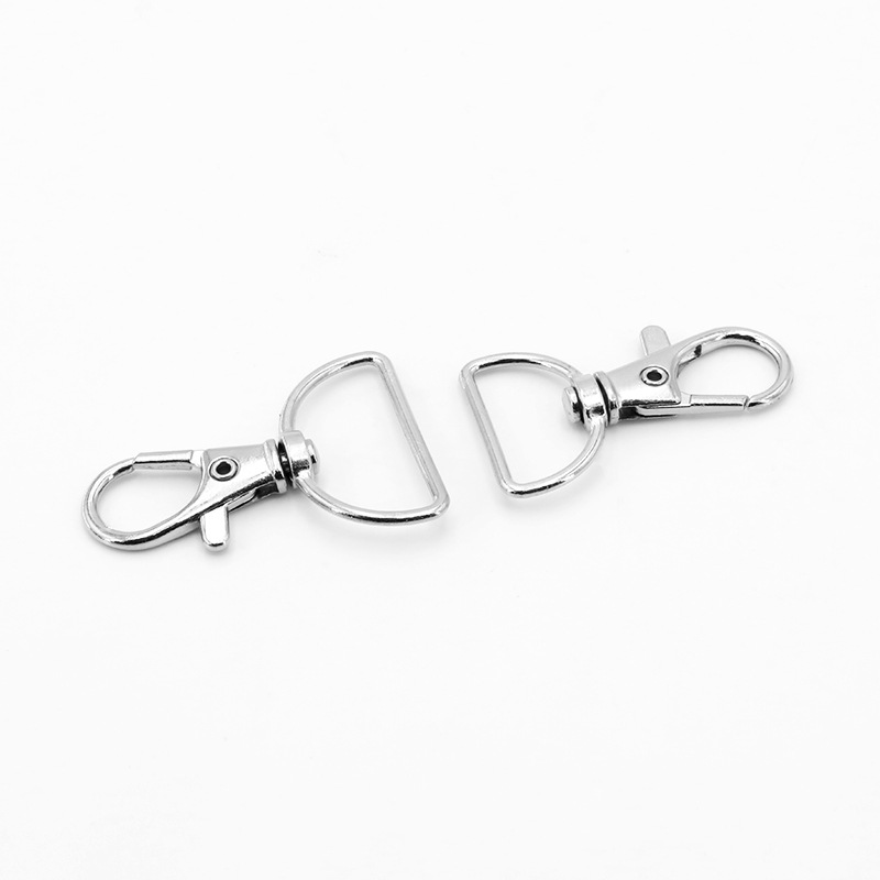 Electroplated Zinc Alloy Fish Mouth Buckle, Lanyard Accessories, Pet Dog Buckle, DIY Keychain, Bag Metal Fish Eye Buckle