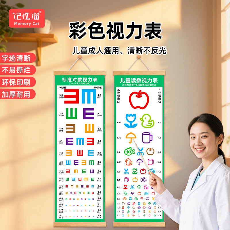 Standard Logarithmic Vision Chart for Children and Adults, Ophthalmic Vision Test Chart, Air Force Standard Vision Chart