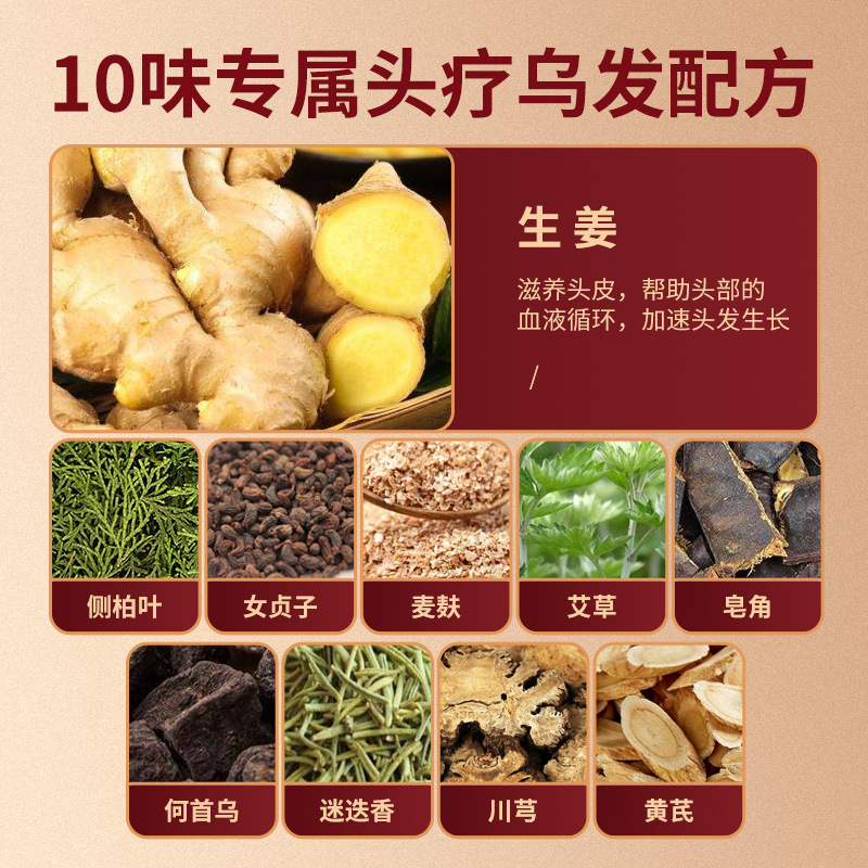 Solid Scalp Therapy Soup, Platycladus Orientalis Leaf Grass, Postpartum Shampoo Bag, Hair Care, Mugwort, Ginger Medicated Bath, Polygonum Multiflorum Scalp Therapy Bag