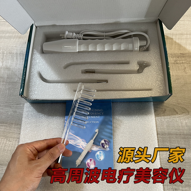 Cross-border High-frequency Body Electrotherapy Instrument Portable High-frequency Electrotherapy Stick Electrotherapy Comb Anti-acne Instrument Micro-current Beauty Instrument
