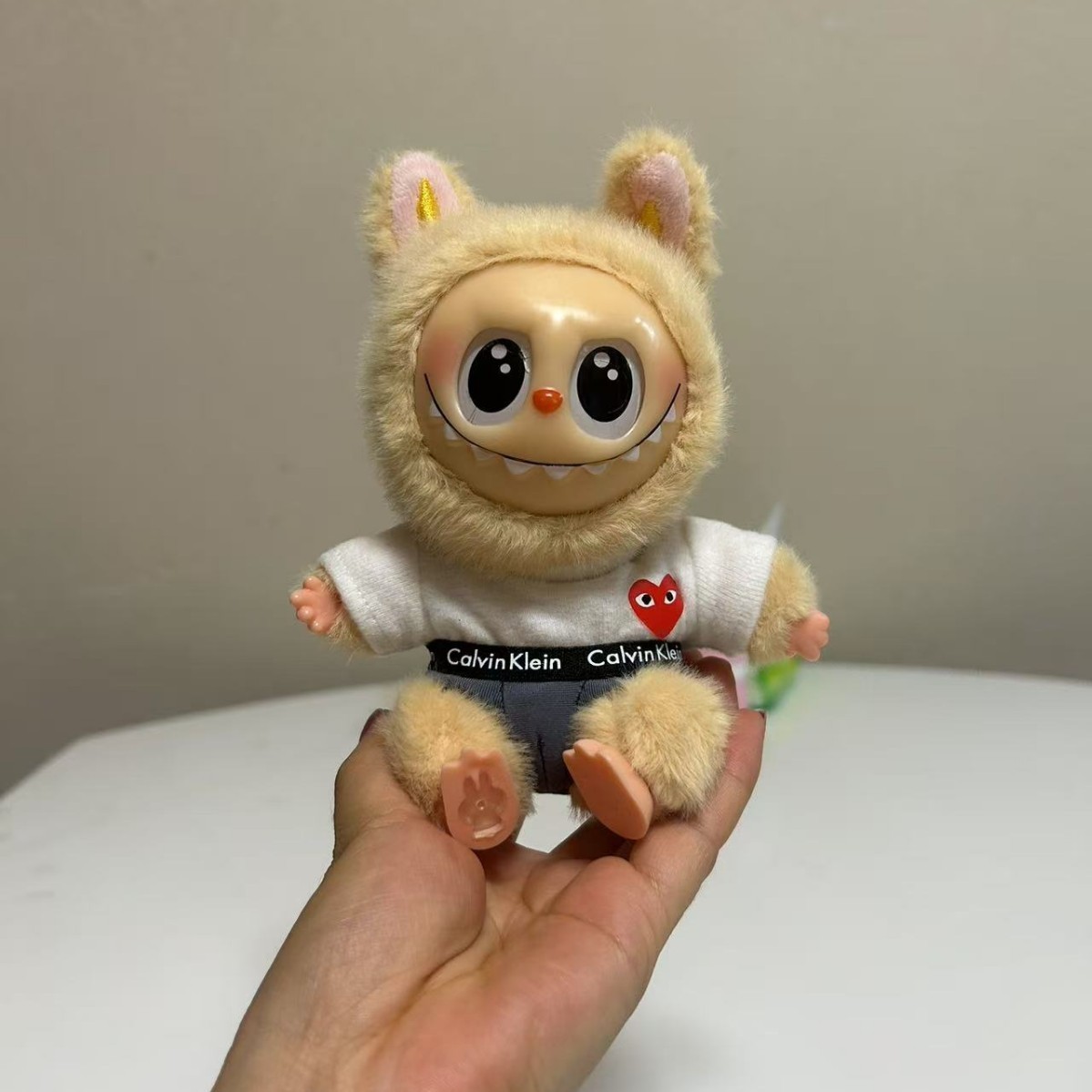 仅衣服拉布布一三代娃衣搪胶17cm衣服labubu三角裤套装内裤替换套