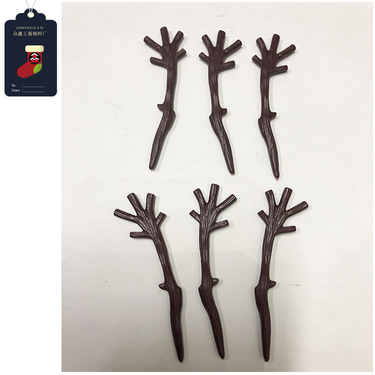Manufacturers sell Christmas crafts snowman accessories snowman doll branches plastic tree branches Christmas antlers DIY