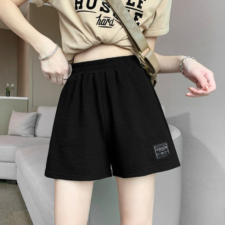 Waffkle Sports Shorts Women's Summer 2025 New Korean Style Loose High Waist Home Wide Leg Hot Pants Outer Wear Wholesale