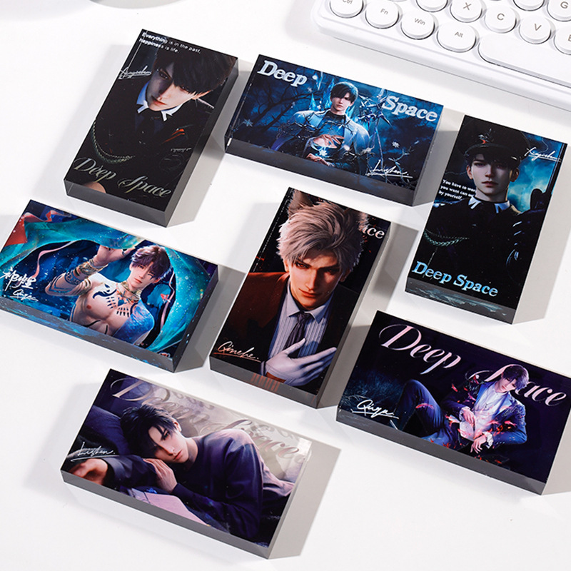 Love and Deep Space Acrylic Card Brick Star Secondary Mahjong Brick Student Gift Thickened Crystal Table Table Pendulum