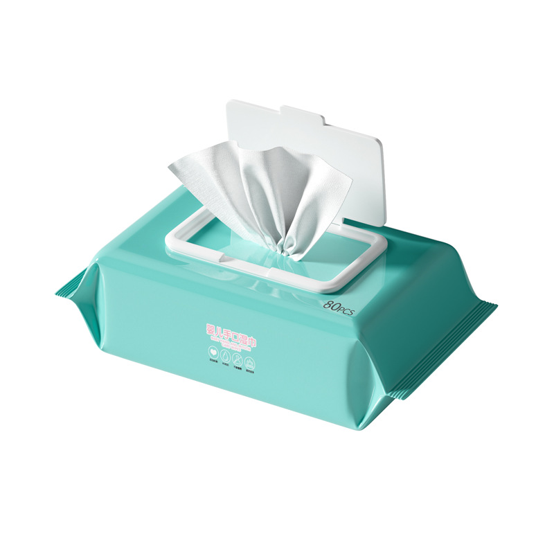 Factory wholesale disposable baby wipes with cover big bag wipes 80 pumping baby hand wet tissue spot postage