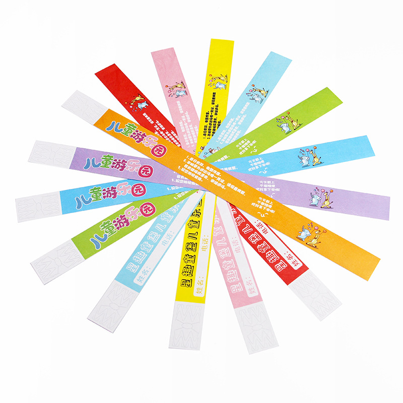 Disposable Bracelet Custom-Made Dupont Paper Waterproof Paper Wrist Strap Playground Activity Sign-In Music Festival Hand Strap