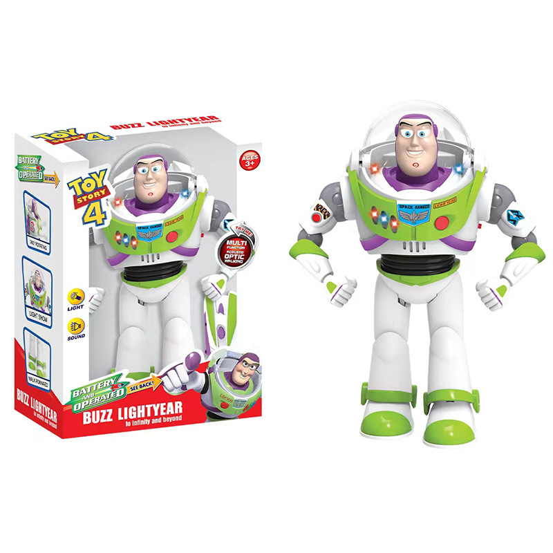 8899-113 Export Acousto-optic Electric Walking Robot Buzz Lightyear Buzz Music Lighting Children's Toy Discipline