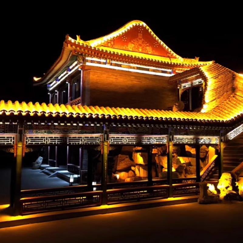 led corrugated lamp outdoor waterproof roof lighting temple pavilion ancient building eaves lamp landscape tile lamp