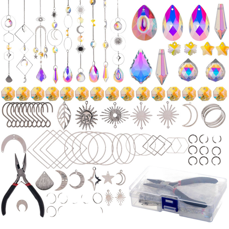 200Pcs Crystal Sun Catcher DIY Handicraft Material Package Pendant Rainbow Manufacturer Window Hanging Prism