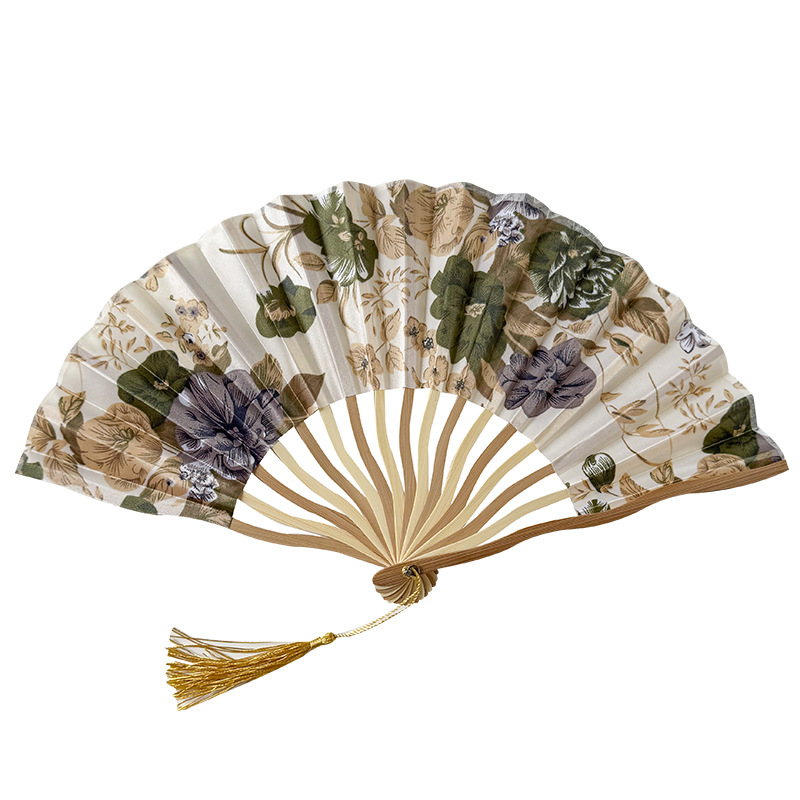 Chinese Style Women's 7inch Juanshan Folding Fan Keel Bamboo Fan Knife Fan Large Knife Fan Gift Display Dancing Fan Wholesale