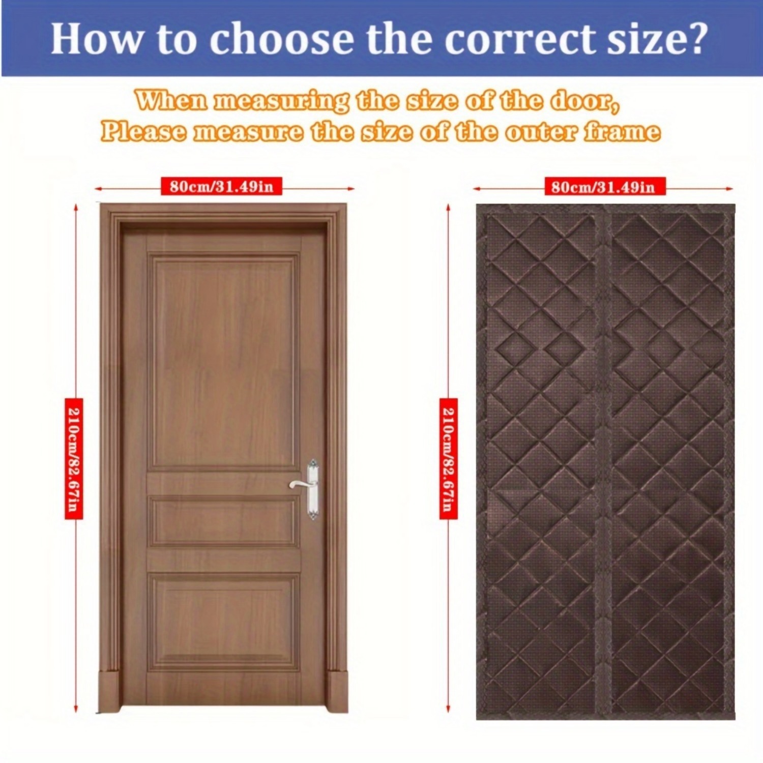 Cotton Door Curtain Winter Warm Windproof Door Curtain Kitchen Bedroom Room Home Partition Curtain Anti-Mosquito Soft Gauze Curtain