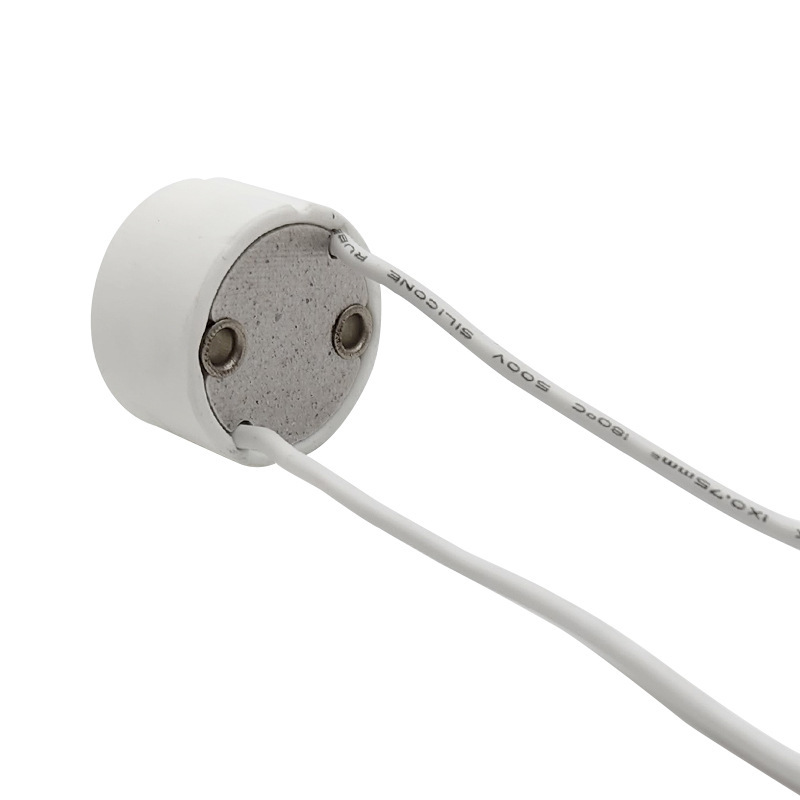 Factory Direct Sales Spot Gu10 Lamp Holder Ceramic Aging Lamp Holder Halogen Lamp Line 15cm Lamp Holder Lighting Accessories