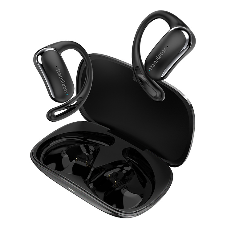 F56 New Offline Ear-hanging Translation Headset Open Bluetooth Translation Headset Social Travel Translation Cross-border