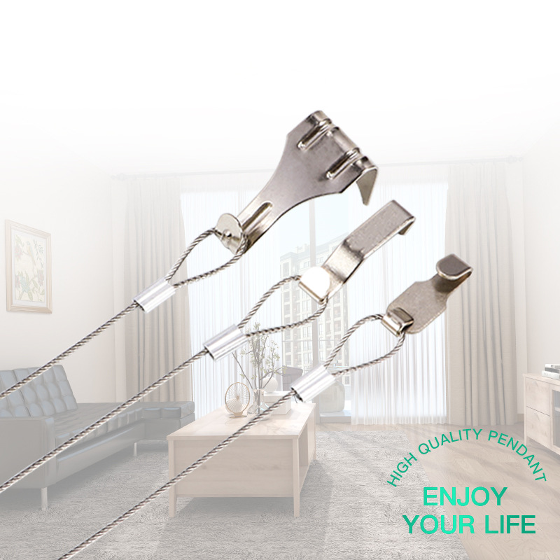 Card-type hanging painting device wire rope hanging code decorative painting pulley hanging painting device painting exhibition gallery steel wire hanging adjustable hanging painting