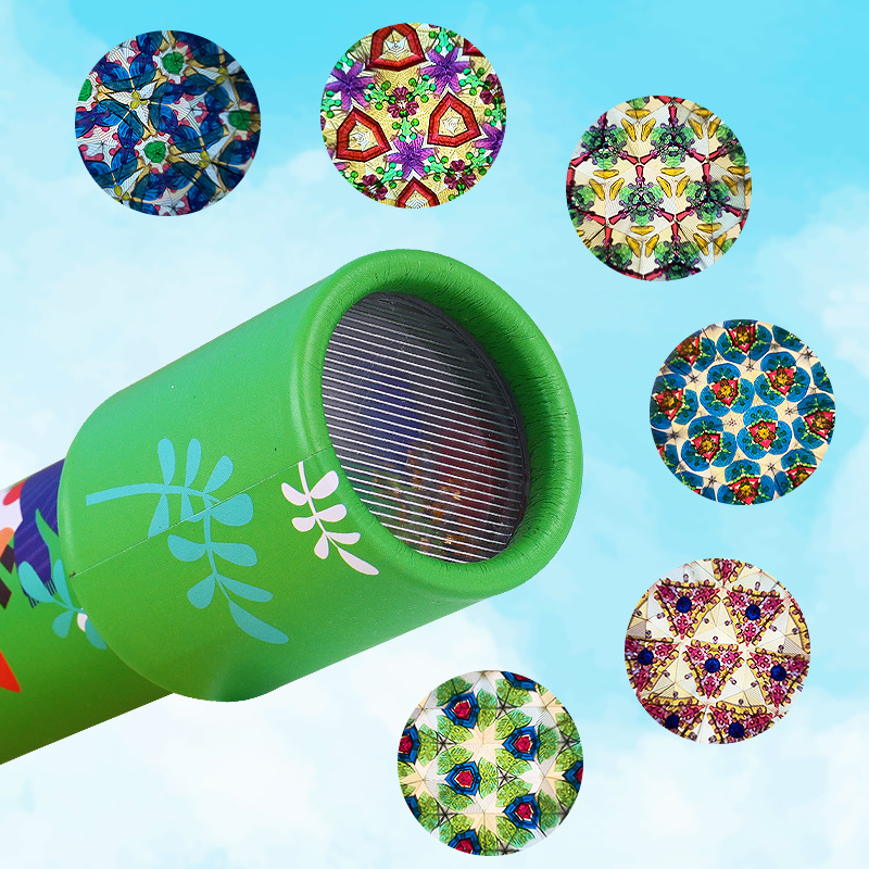 New Cartoon Medium-Sized Rotating Kaleidoscope Magical Magic Versatile Interior View Kaleidoscope Kindergarten Kidsren's Small Toys
