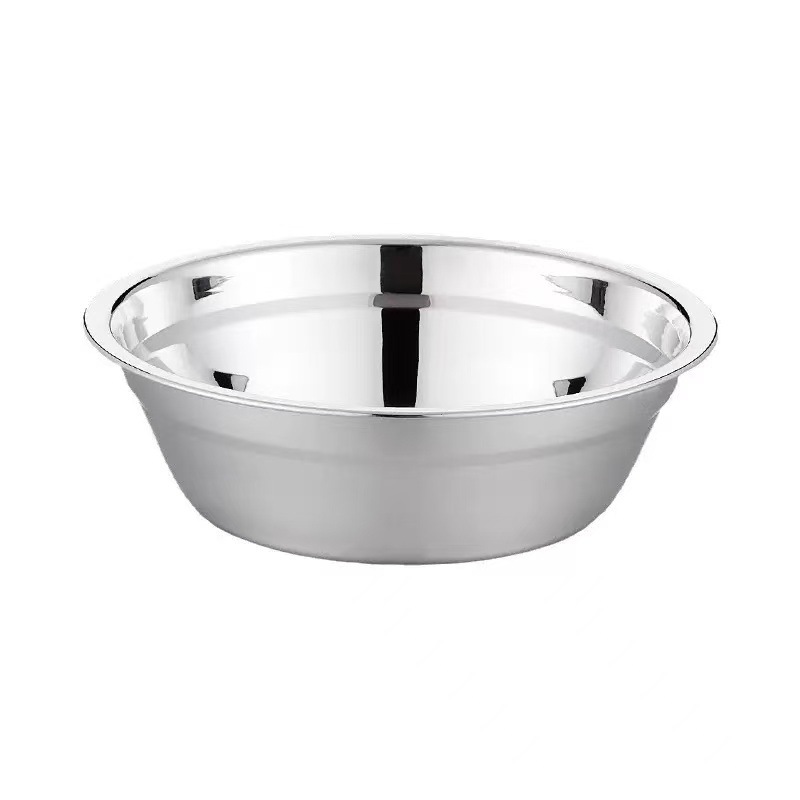 304 Stainless Steel Basin Soup Basin Canteen Rice Bowl Wholesale Basin Household Round Soup Bowl Vegetable Basin Rice Bowl Stainless Steel Soup Basin