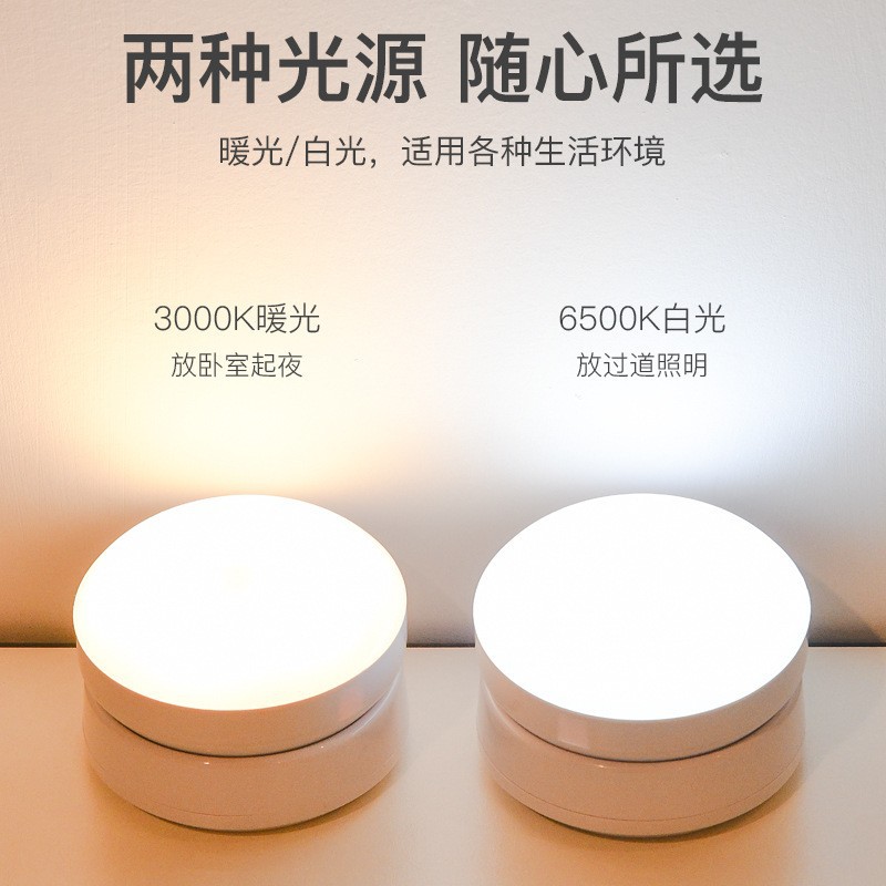 360 rotating human body induction lamp LED rechargeable battery magnetic bedroom bedside staircase corridor cabinet cross-border night light