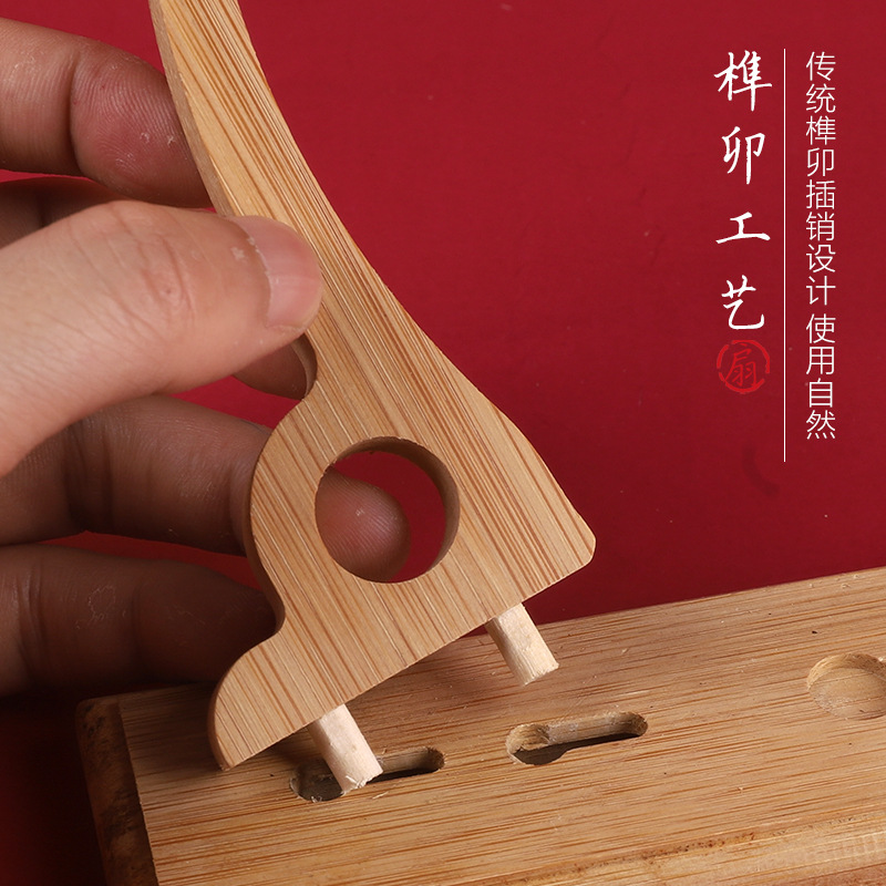 Fan Rack Folding Fan Group Fan Holder Bamboo Stand Fan Base Chinese Style Ancient Style Classical Palace Fan Display Rack